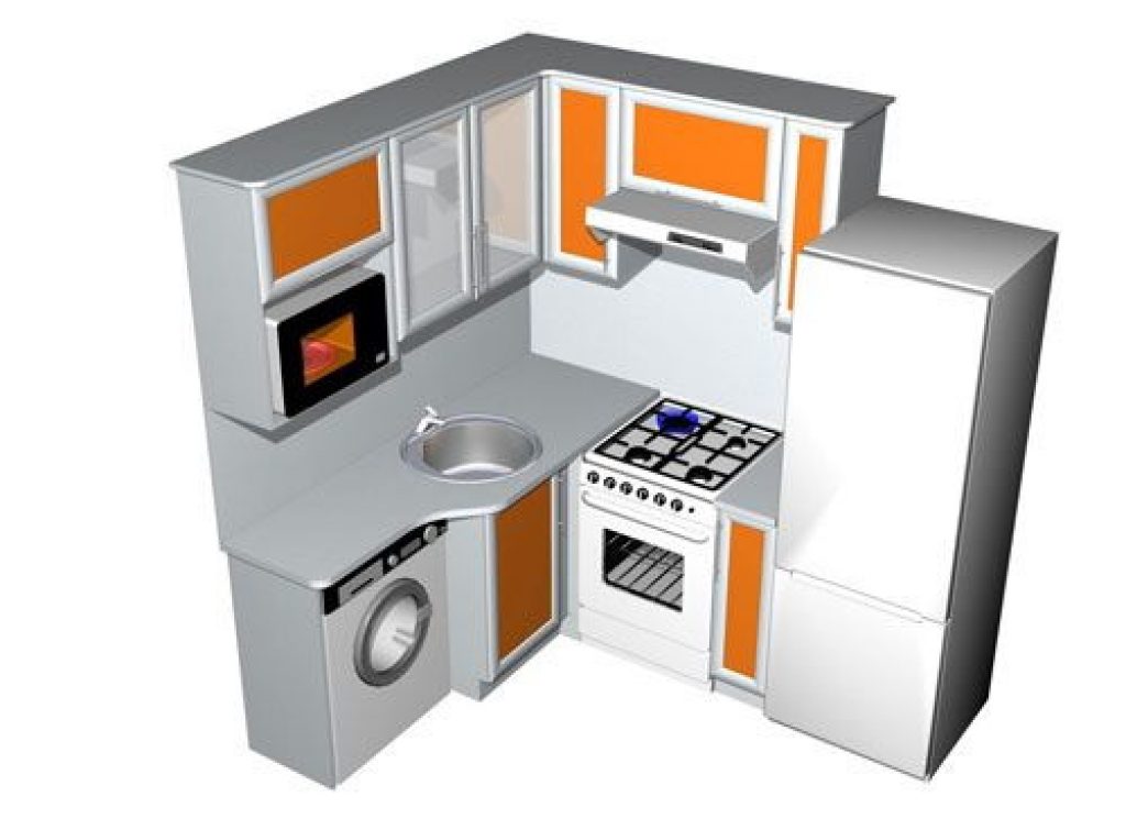 Кухня 6 Кв С Холодильником Дизайн
