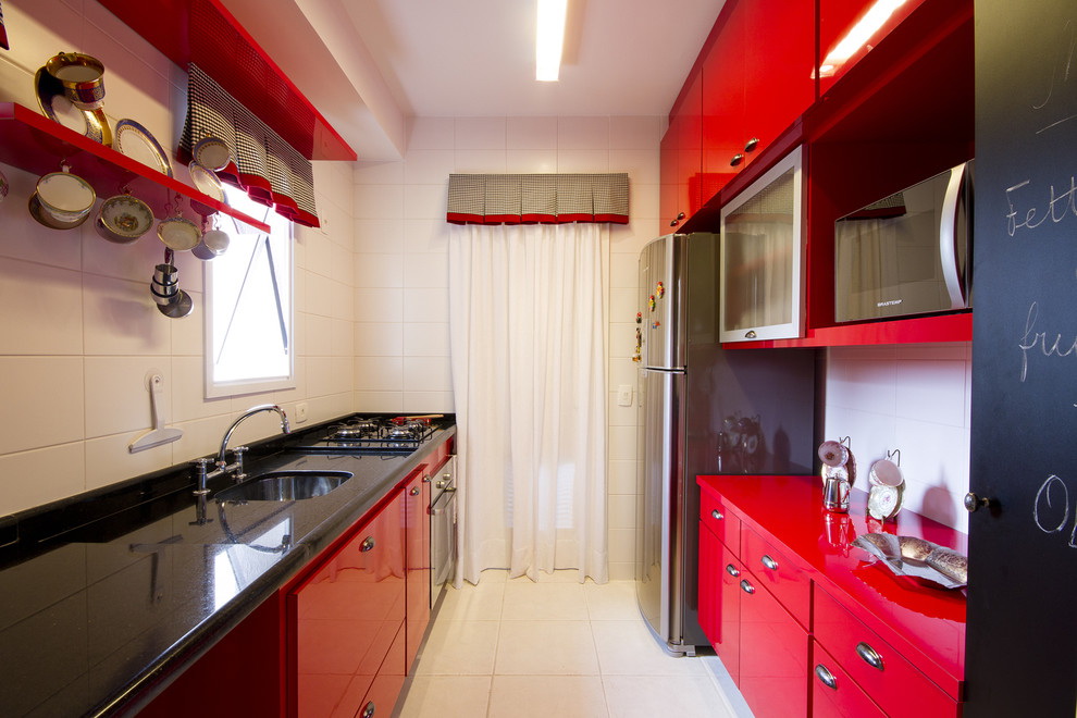 Маленькая Кухня Дизайн Красная