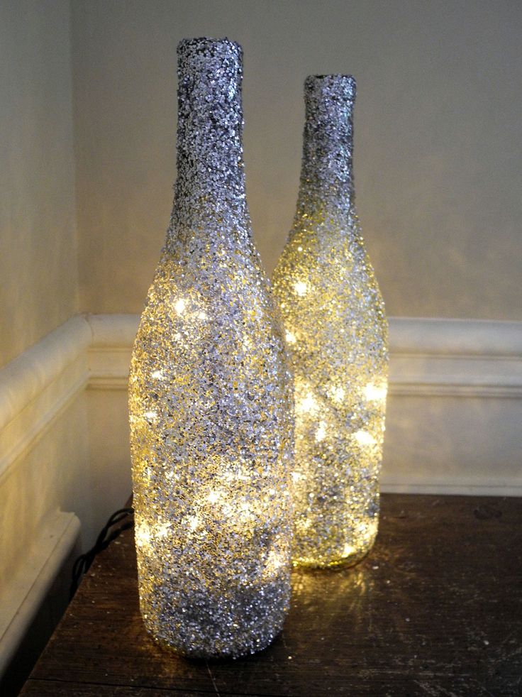 светильники из бутылок своими руками новогодние