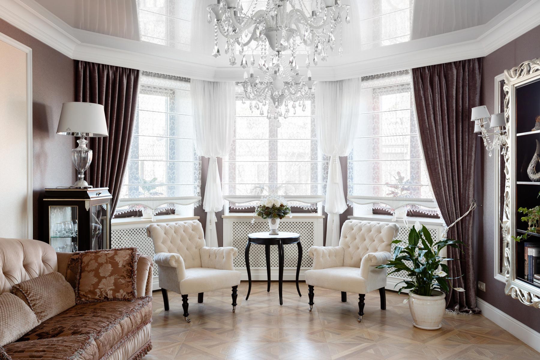 Красивые интерьеры гостиной в классическом стиле