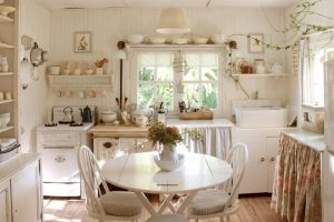 Дизайн красивых Кухонь в стиле Прованс: 240+ Фото Современных Оформлений (стены, потолок, шторы)