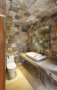 Отделка Ванной комнаты искусственным камнем: Умывальник, столешница, полки. Особенности использования материала