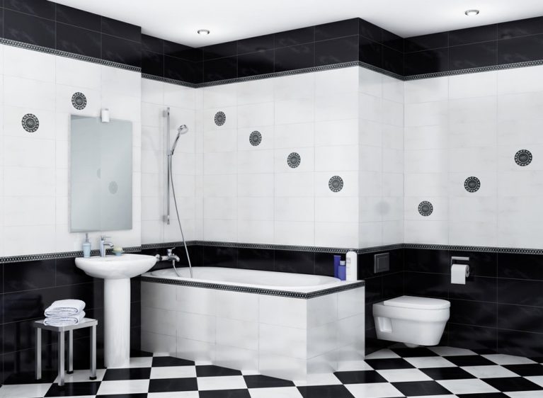 Белая плитка в туалете дизайн