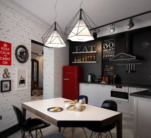 Урбанистический шик кухонь в стиле лофт - 255+ (Фото) Индустриальной атмосферы