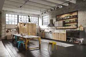 Урбанистический шик кухонь в стиле лофт - 255+ (Фото) Индустриальной атмосферы