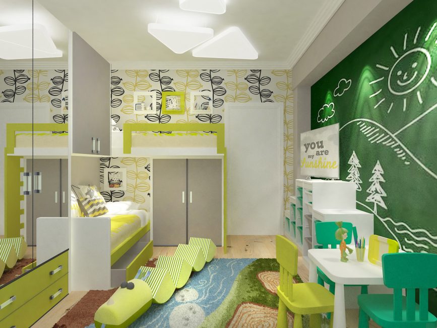 Креативный дизайн детской комнаты