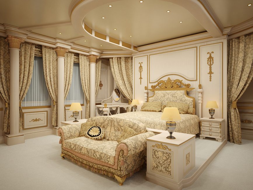 Красивая спальня в предложенном стиле