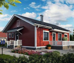 Проекты Финских домов из клееного бруса: Чем хороши и как оформить? (180+ Фото)