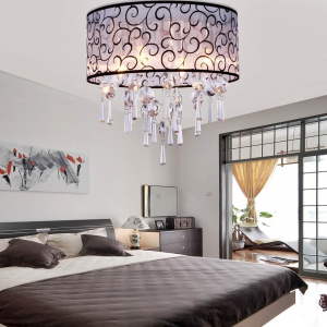 Люстры в интерьере спальни (190+ Фото) – Как выбрать яркий современный элемент дизайна для спокойной обстановки?