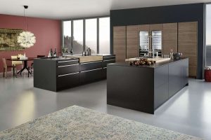 Оформление интерьера большой современной Кухни: 200+ (Фото) идей для дизайна (шторы, обои, барная стойка)