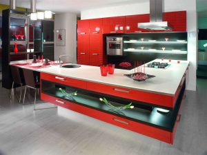 Оформление интерьера большой современной Кухни: 200+ (Фото) идей для дизайна (шторы, обои, барная стойка)
