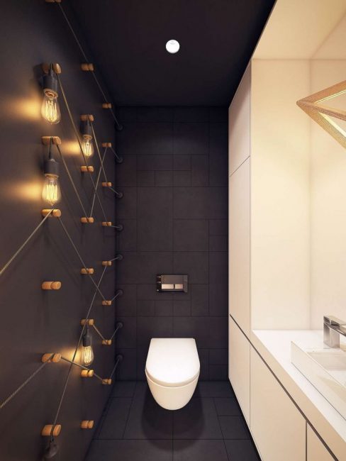 Дизайн в темных тонах: Мрачно или Уютно? (235+Фото) Необычно стильный и модный интерьер (спальня, гостиная, кухня, ванная)