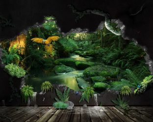 3Д фото обои на стену (+225 Фото): ТОП-5 видов для современных интерьеров + Советы по оформлению