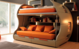Двухъярусная Кровать с диваном внизу — Стильность и практичность (90+ Фото)