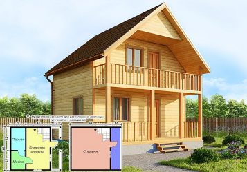 Бани с мансардой для ценителей хорошего отдыха: 230+ (Фото) Проектов (с бруса, с террасой, с верандой)