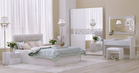 Белая спальня в современном стиле (125+ Фото Дизайна ) — Белые мебель/стены. Как не переборщить с выбором?