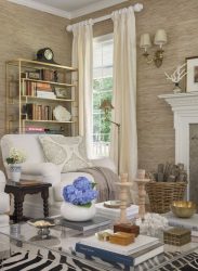 Бежевые обои в интерьере — 175+ (Фото) Комбинированных Сочетаний (в кухне, гостиной, спальне)