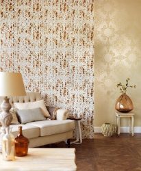 Бежевые обои в интерьере — 175+ (Фото) Комбинированных Сочетаний (в кухне, гостиной, спальне)