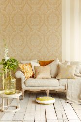 Бежевые обои в интерьере — 175+ (Фото) Комбинированных Сочетаний (в кухне, гостиной, спальне)