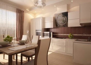 Бежевые обои в интерьере — 175+ (Фото) Комбинированных Сочетаний (в кухне, гостиной, спальне)