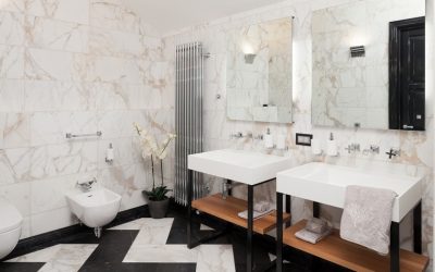 Отделка Ванной комнаты искусственным камнем: Умывальник, столешница, полки. Особенности использования материала