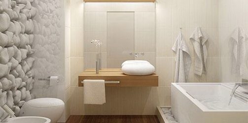 Отделка Ванной комнаты искусственным камнем: Умывальник, столешница, полки. Особенности использования материала