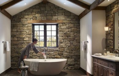 Отделка Ванной комнаты искусственным камнем: Умывальник, столешница, полки. Особенности использования материала