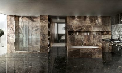 Отделка Ванной комнаты искусственным камнем: Умывальник, столешница, полки. Особенности использования материала