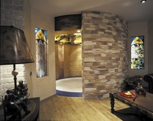 Отделка Ванной комнаты искусственным камнем: Умывальник, столешница, полки. Особенности использования материала