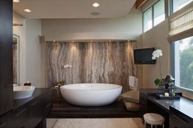 Отделка Ванной комнаты искусственным камнем: Умывальник, столешница, полки. Особенности использования материала