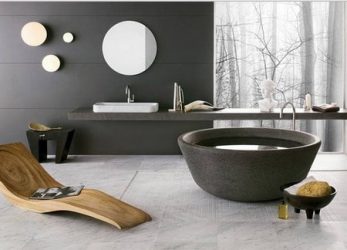 Отделка Ванной комнаты искусственным камнем: Умывальник, столешница, полки. Особенности использования материала