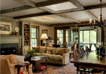 Деревянный потолок с декоративными балками: 165+ (Фото) дизайна и отделки