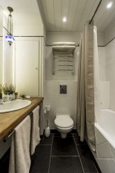 Дизайн ванной в деревянном доме (200+ Фото): Отделка своими руками (потолок, пол, стены)