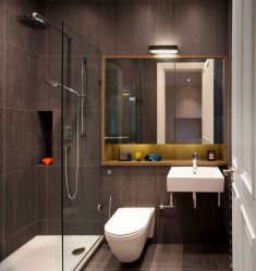 Дизайн ванной в деревянном доме (200+ Фото): Отделка своими руками (потолок, пол, стены)