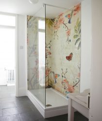 Дизайн ванной в деревянном доме (200+ Фото): Отделка своими руками (потолок, пол, стены)