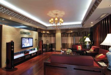 Двухуровневые потолки в зале:  Материалы, интересные сочетания, идеи по дизайну (135+ Фото)