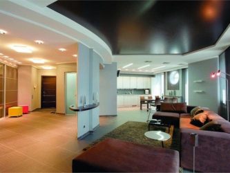 Двухуровневые потолки в зале:  Материалы, интересные сочетания, идеи по дизайну (135+ Фото)