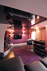 Двухуровневые потолки в зале:  Материалы, интересные сочетания, идеи по дизайну (135+ Фото)