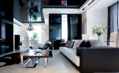 Двухуровневые потолки в зале:  Материалы, интересные сочетания, идеи по дизайну (135+ Фото)