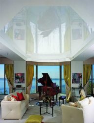 Двухуровневые потолки в зале:  Материалы, интересные сочетания, идеи по дизайну (135+ Фото)