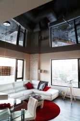 Двухуровневые потолки в зале:  Материалы, интересные сочетания, идеи по дизайну (135+ Фото)