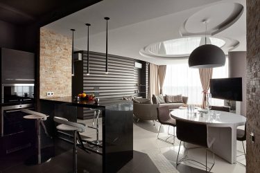 Двухуровневые потолки в зале:  Материалы, интересные сочетания, идеи по дизайну (135+ Фото)