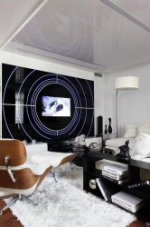 Двухуровневые потолки в зале:  Материалы, интересные сочетания, идеи по дизайну (135+ Фото)