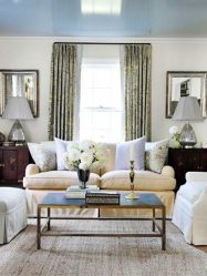 Двухуровневые потолки в зале:  Материалы, интересные сочетания, идеи по дизайну (135+ Фото)