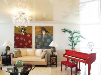 Двухуровневые потолки в зале:  Материалы, интересные сочетания, идеи по дизайну (135+ Фото)