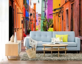 Фотообои на стене в Гостиной, Спальни, Кухни и Детской: 205+ Фото Привлекательных интерьеров