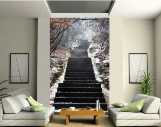 Фотообои на стене в Гостиной, Спальни, Кухни и Детской: 205+ Фото Привлекательных интерьеров