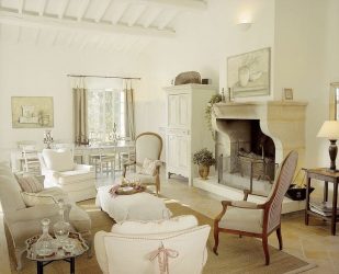 Интерьер гостиной в стиле Прованс – очарование Франции в вашем доме (170+ Фото)