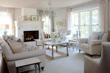 Интерьер гостиной в стиле Прованс – очарование Франции в вашем доме (170+ Фото)