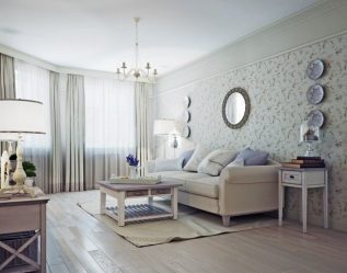 Интерьер гостиной в стиле Прованс – очарование Франции в вашем доме (170+ Фото)